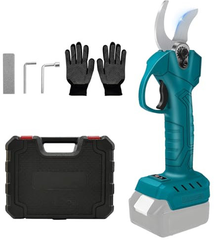 WingFly Sécateur électrique Sans Fil Compatible avec Batteries Makita 18 V, Moteur Sans Brosse, Diamètre de Coupe max. 25 mm, Pour Parterres de Fleurs, Jardins, Branches (Bleu)