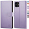 SkyDuck Cover per iPhone 12/12Pro 6.1【Slot Carte】【RFID Portafoglio】 Cover per iPhone 12,con 1 Pellicola Vetro Temperato,uomo donna Pelle Sintetica Custodia telefono per iPhone 12 Pro,Viola Lilla