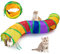 Katzentunnel Katze Spielzeug Tunnel Tube Zusammenklappbar Katzenspielzeug für Kätzchen Welpeln Kaninchen Indoor Und Outdoor (S-Colorful)