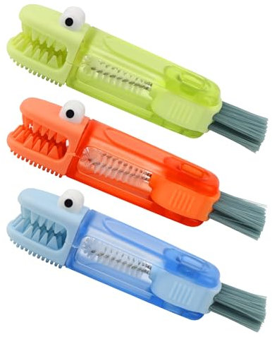 ASSRECT 4 in 1 Cup Lid Cleaning Brush 3pcs Multifunctional Cleaning Brush Portable Crevice Cleaning Brush Set for Bottle Gap Tight Spaces Cup Essential Cleaning Tools for Home Kitchen
