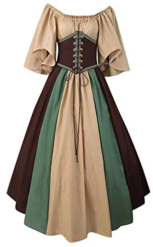 Susenstone 2024 Robe Medievale Femme Grande Taille Victorienne Steampunk Gothique Vintage Medievale Steampunk Costume MéDiéVal Femme DéGuisement Victorienne DéGuisements Dress Halloween Renaissance