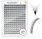 NAGARAKU Eyelash Extensions 320 Pcs Premade Fans 20D Russian Volume Fans Thin Pointy Base Natural Pre Fanned Fluffy False Eyelash Clusters Black 16 Rows (0.07 C Curl 9-14mm Mix Tray)