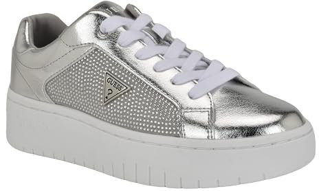 Guess Damen Lennza Sneaker, Silber 040, 40 EU