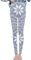 Luckywaqng Damen Winter Samt Warm Weihnachten Retro Bedruckte Home Leggings Mund Schutz (Blue, XL)