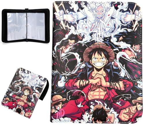 Anime Sammelalbum für Karten 400 Karten Kapazität Sammelkarten Album Sammelmappe Karte Ordner Heft Tragbarer wasserdichter Kartenhalter Card Collection Sammelheft