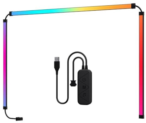 Ptdfjspt Gaming-Lichtstreifen, Monitor-Hintergrundbeleuchtung, RGB-LED-Sync-Lichtstreifen, Computer, Smart-PC-Display, DIY- für 34-Monitor