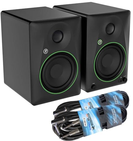 Mackie CR5BT - Monitor activo de estudio de 2 vías, altavoz Bluetooth con 2 cables keepdrum jack