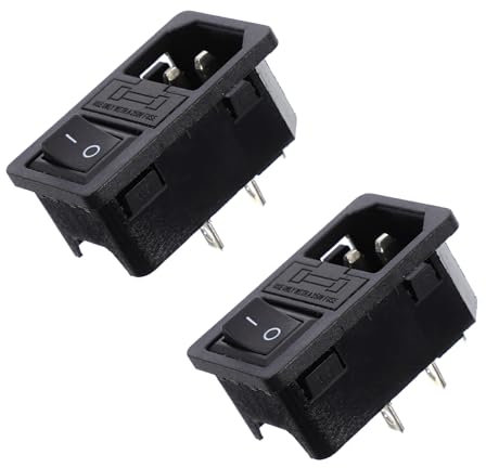 SHINEOFI 2pcs Stable Performance Male Plug Sockets Gang Power Socket USB Easy Install