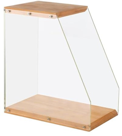 MotiveTech Wooden Visual LP Vinyl Record Storage Box with Ornament, Ideal for Home And Living Room.