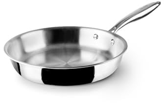 IBILI - Poêle tricapa triply Natural, 32 cm, avec manche et poignée, Acier inoxydable, Compatible induction, sans antiadhésif
