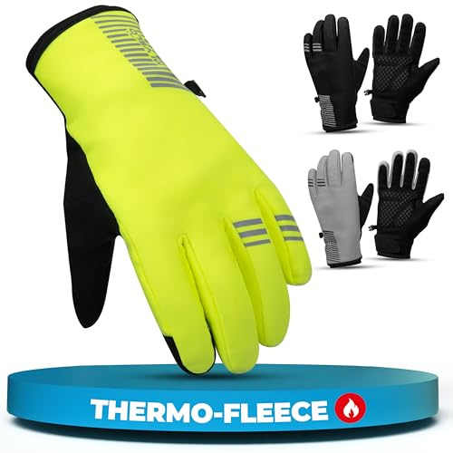 MIVELO Winterhandschuhe Winddicht & wasserfest - Warme Handschuhe mit 3M-Isolierung für Damen & Herren - Fahrradhandschuhe mit Touchscreen-Funktion - rutschfest & atmungsaktiv