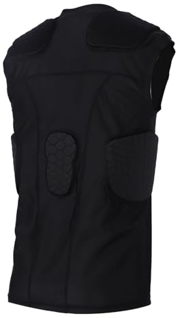 ERYUE Youth Quick Drying Padded Compression Vest for Baseball Football, Impact Sleeveless Chest Protector Shirt for Soccer , Polyurethane Fiber Cotton (M)