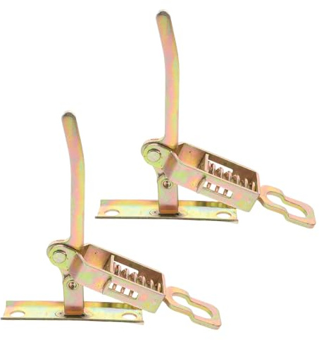 Tofficu Lot de 2 Loquets à Ressort Robustes en Métal pour Portes de Remorque, Verrou Automatique Résistant aux Intempéries, Compatible Camions et Remorques, Accès Rapide et