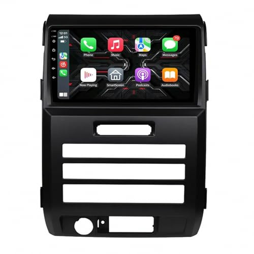 Radio Estéreo para Coche para Ford F150 P415 Raptor 2008-2014 Enlace Espejo iOS, Navegación, G00Gle Asistente de Voz, Siri, FM, Aux, Bluetooth, 4 Nuclear 1G+16G