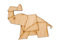 Miniblings Elefant Brosche Dickhäuter Abstrakt Origami Holz gefaltet Japan - Handmade Modeschmuck I Anstecknadel Button Pins