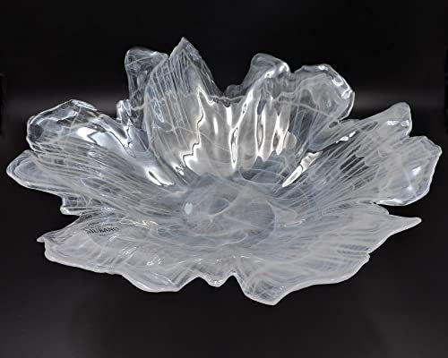 Tammaro Home Ciotola Centrotavola in Vetro di Murano Bianco Pansy Iris by