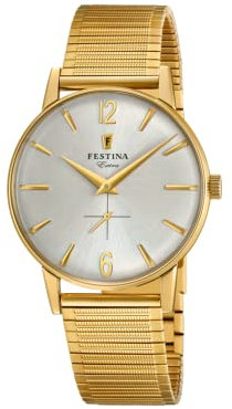 Festina Herren Analog Quarz Uhr mit Edelstahl Armband F20251/2