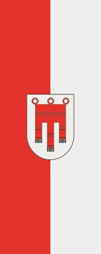 U24 Fahne Flagge Vorarlberg im Hochformat Premiumqualität 150 x 500 cm