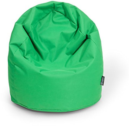 BuBiBag Sitzsack für Kinder in Tropfenform mit ÖKOTEX 100 - Outdoor Sitzsack oder als Indoor Gaming Sitzsack, Kindersitzsack für das Kinderzimmer, gefüllt mit EPS-Perlen (apfelgrün)