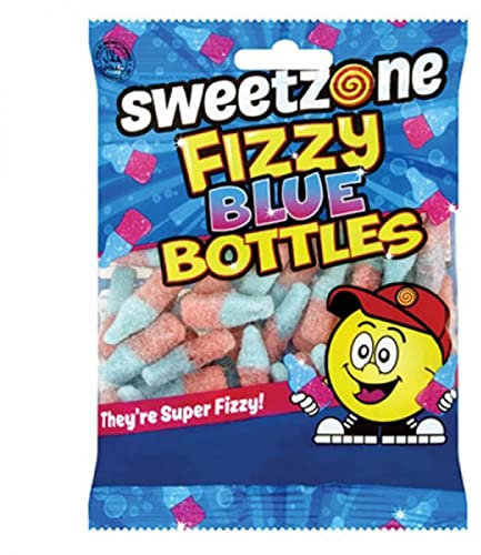 Sweetzone Fizzy Blue Bottles Bag, 90 g