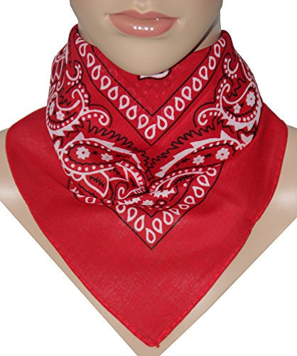Cowboy Bandana Bandit Räuber Gangster Verbrecher Tusch Halstuch rot
