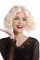 WIG ME UP - 90661-ZA88 Perücke Damen Karneval Halloween 20er Jahre Hollywood Diva kurz lockig glatter Mittelscheitel blond hellblond