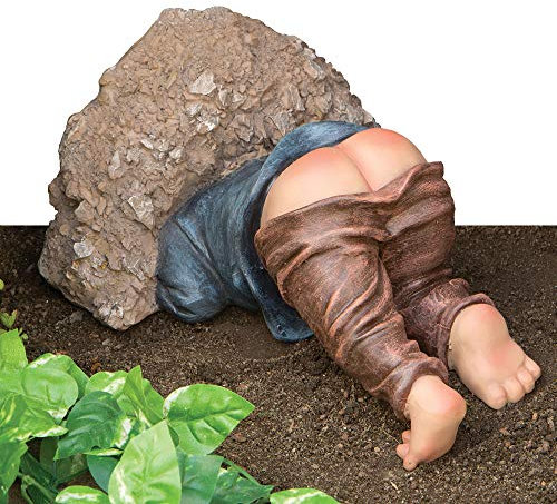 Bits and Pieces - Little Digger Lustige Gartenstatue – aus strapazierfähigem Polyresin – perfekte Gartenskulptur
