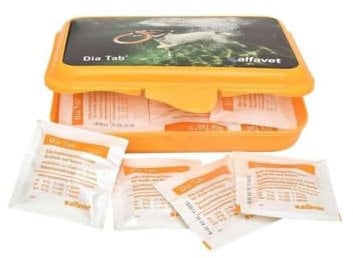 Alfavet Dia Tab | 20 x 5,5 g | Diät-Ergänzungsfuttermittel für Hunde und Katzen | In der praktischen Reiseapotheke | Zur Linderung akuter Resorptionsstörungen des Darms