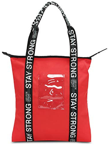 George Gina & Lucy Damen Handtasche FLIGHTBAG transparentes Steckfach red strong one size