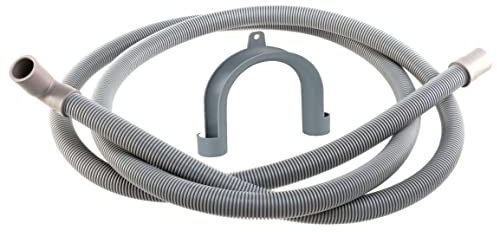 Find A Spare Washing Machine & Dishwasher Drain Hose 2.5m Metre 90DEG 19/21mm & Hook