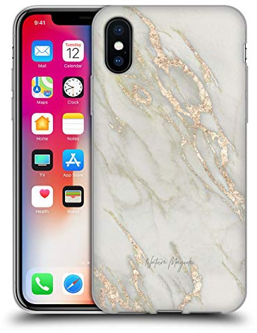 Head Case Designs Licenciado Oficialmente Nature Magick Oro Mármol Metálicos Carcasa de Gel de Silicona Compatible con Apple iPhone X/iPhone XS