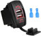 KIMISS Cargador de Barco, Adaptador de Corriente de Cargador USB Dual 12-24V 3.1A para Motocicleta de Barco de Coche
