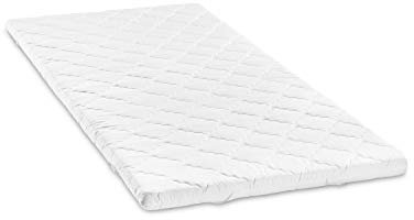 Bodyprotect Topper 80 x 200 x 6 cm, Kaltschaum Matratzentopper, Matratzenauflage, waschbar bis 60 Grad, weiß