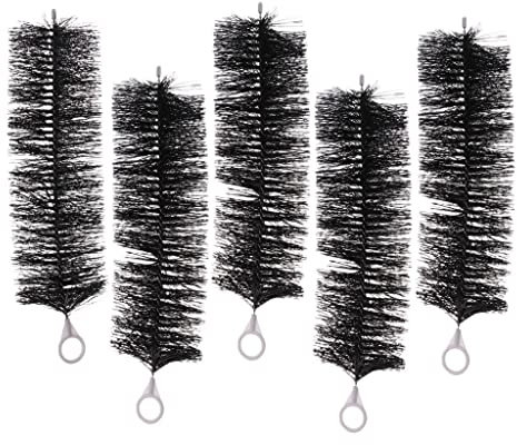 perfk 5er Set Filterbürste Schwarz Teichbürste Gartenteich Teichfilter Filter Bürste - 30cm