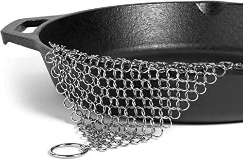 Eponge à Maille Eponge en Acier Inoxydable Brosse en Acier pour casseroles (S (15x15cm))
