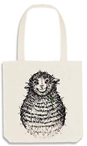 Ligarti Tasche I nachhaltiger Jutebeutel bedruckt I hochwertige stabile Einkaufstasche | (Wollfried (natur))