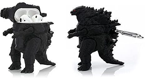 TAOCHEN Silikon Schutzhülle Hülle Kompatibel mit AirPods 2 & 1 - Cute Lustig Funny Ladecase Case [Alien Monster Serie] (Godzilla)