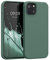 kwmobile Cover per iPhone 13 Custodia - Back Case per Smartphone in Silicone TPU - Protezione Gommata - verde militare