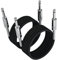 FIBBR 6,35mm Stereo Gitarrenkabel 1m-2 Pack, Nylon Geflochten 6,35 mm auf 6,35 mm Instrumentenkabel TRS Stereo 1/4'' Klinkenkabel für E-Gitarre, Bass, Verstärker, Mixer, Keyboard
