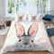 RFFLUX 3D Süß Ostern Hase Bettwäsche Set 135x200 cm 2teilig mit Reißverschluss Weiche und Angenehme Schlafkomfort Microfaser Bettbezug Kinderbettwäsche mit Kissenbezug 80x80 cm