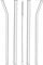 WZ Glass Straws - Reusable Clear Glass Straws for Smoothies, Cocktails & Cold Drinks (Pack of 2 Straight, 2 Bent & 1 Cleaner)