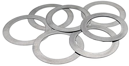 0,5 mm d'épaisseur 304 Renque-ronde à plat en acier inoxydable,8x12x0.5 (50pcs)