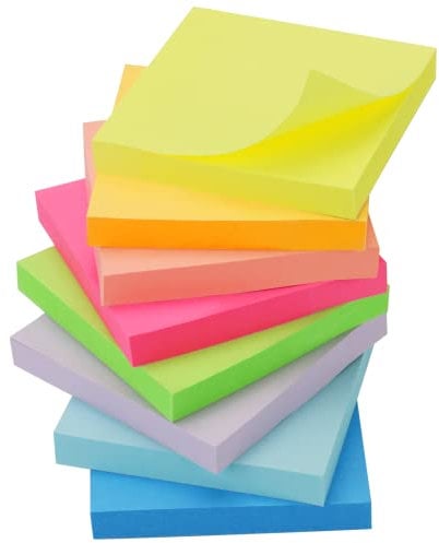 OWLKELA 800 Stück Sticky Notes, Haftnotizzettel, Haftnotizen zum Markieren und Hervorheben von Seiten, Schreibbar, Repositionierbar Fläche/Einheit