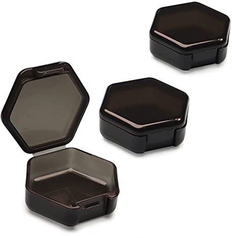 3 Pcs Pill Organizer Small Travel Pill Box Waterproof Portable Tablet Case Medicine Holders Mini Organiser for Vitamins, Supplements, Medication Outdoor Travel Camping (3 Black)