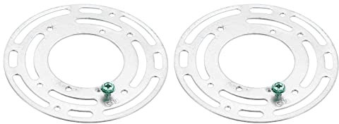 PATIKIL 4 Light Fixture Mounting Bracket, 2 Pack Light Crossbar Circle Ceiling Fan Mount Plate Universal with Ground Screw for Chandelier Lamp, Silver