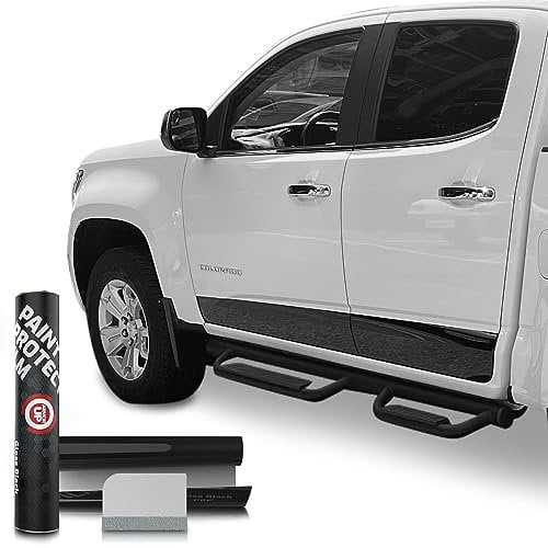 ARMOR UP 7.5x 80 Roll, Gloss Black Paint Protection Film 7.5-mil Thick TPU OEM-Paint-Grade Finish for Truck Creative Door Bottoms, Rocker Protection - UV Protection, Car-Wash Safe, Clean Removal