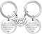 Coagurmes Beste Freunde Schlüsselanhänger Geschenk, 2pcs Silber Herz Anhänger Erinnerung Schlüsselanhänger Lustiges Geburtstagsgeschenk für Freunde Schwestern Kollege