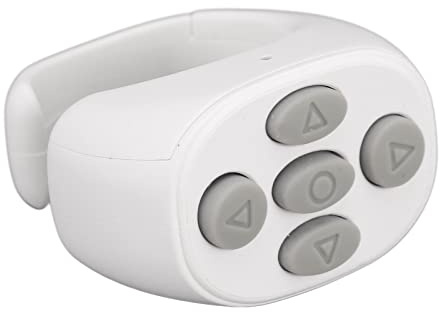 Tiktok-Fernbedienung, Tiktok-Scrolling-Ring, Kabelloses Telefon, Selfie-Auslöser-Ring, Finger-Scroller-Fernbedienung mit 50 MAh für Zuhause (Weiss)