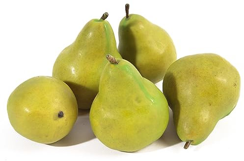 ROSEMARIE SCHULZ Heidelberg Wachsbirne künstliche Birnen Früchte Obst - Herbstdeko … (Wachsbirne Grün 5 Stück)