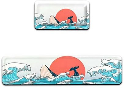 DUOAMARE Japanese Anime Mouse Pad with Wrist Support Keyboard Wrist Rest Pad Hand Rest Wrist Guard for Keyboard Computer Keyboard Palm Rest Typing Wrist Support